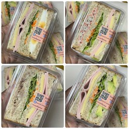 แซนด์วิชสี่เหลี่ยม(แบบเลือกไส้)