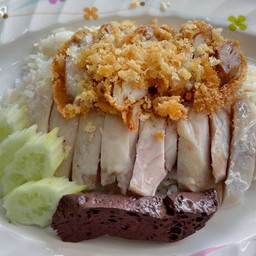 ข้าวมันไก่ 2อย่าง (น่อง + ทอด)