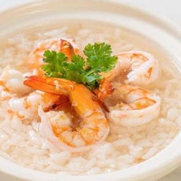 ข้าวต้มเครื่อง กุ้ง