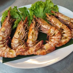 กุ้งลายเสือเผาครึ่งกิโล