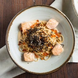 Spaghetti Ikura Cream sauce