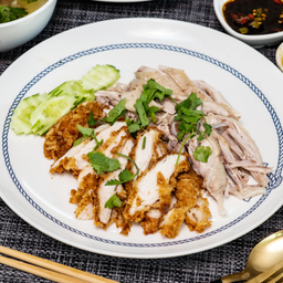 ไก่ต้ม+ไก่กรอบสับ