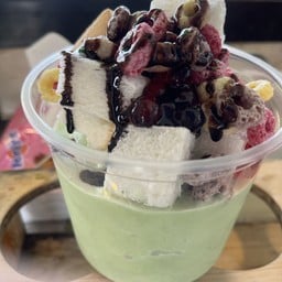 ปังเย็น มะพร้าวปั่นนมสดรสชาเขียว