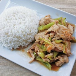ข้าวไก่พริกอ่อน