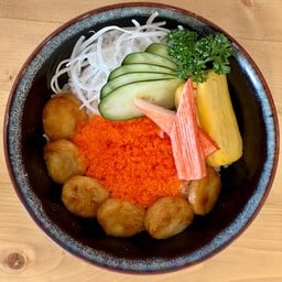 ข้าวหน้าหอยเชลล์ย่าง-