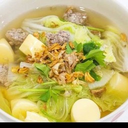 ต้มจืดหมูสับเต้าหู้ไข่(กับข้าว)