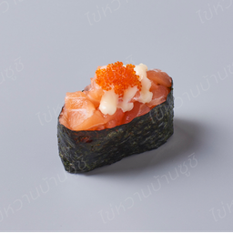 ซูชิแซลมอนสับ-สลัด-ไข่ปู-
