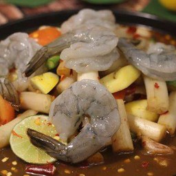 ตำไหลบัวกุ้งสด