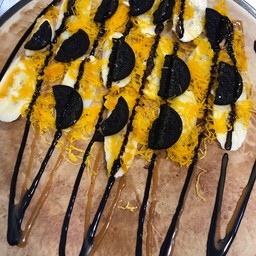 เครปแยมช็อคโกแลต ฝอยทอง กล้วยหอม โอรีโอ้