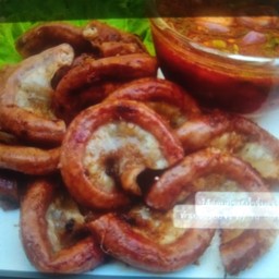 ไส้ย่างน้ำจิ้มแจ่วขม