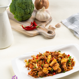 หมูสามชั้นคั่วพริกเกลือ