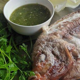 ปลาทับทิมเผาขนาดกลาง