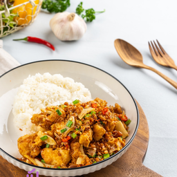 ไข่หมึกคั่วพริกเกลือ(กับข้าว)