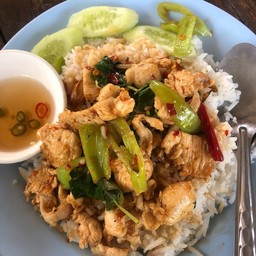 กะเพราไก่ราดข้าว