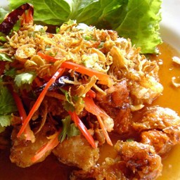 กุ้งราดน้ำมะขาม