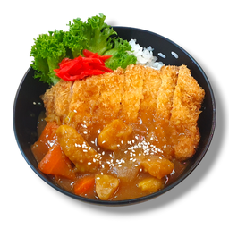 ข้าวหน้าแกงกะหรี่หมูทงคัตสึ(ฟรีซุป)