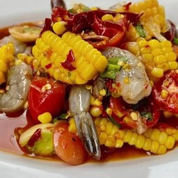 ตำข้าวโพดกุ้งสด