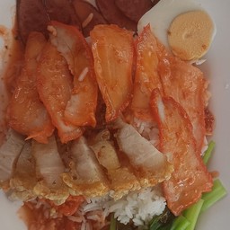 ข้าวหมูแดงหมูกรอบ