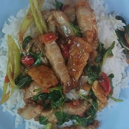 ข้าวกระเพราหมูกรอบ
