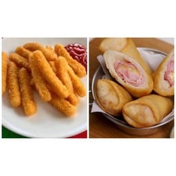 ชิคเก้นสติ๊ก+ปอแปี้ยะแฮมชีส