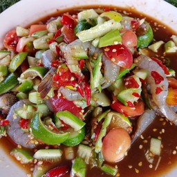ตำแตงกุ้งสดปากระเบิด