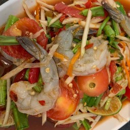 ตำกุ้งสด