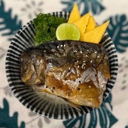 ข้าวหน้าปลาซาบะย่างเกลือ + ซุปมิโสะ