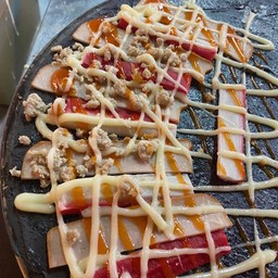 ไข่+หมูสับ+แฮม+ชีส