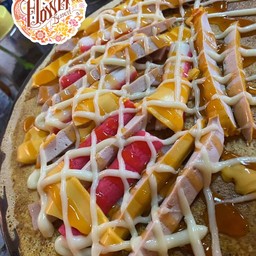 ซอสพิซซ่า+เบค่อน+แฮม+ชีส