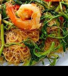 หมี่กระเฉดกุ้งxl