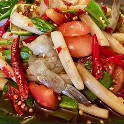 ตำไหลบัว กุ้งสด