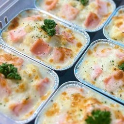 สปาเก็ตตี้คาโบนาร่า อบชีส