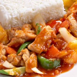 ข้าวราดผัดเปรี้ยวหวาน