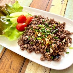 กับข้าว หนำเลี๊ยบผัดหมูสับ