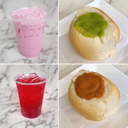 ปังปิ้งไส้ทะลัก 2 ดื่มเย็น 2