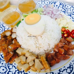 ข้าวขยำหมูทอด (พิเศษ)
