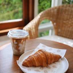 Iced Coffee + Plain Croissant