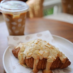Iced Coffee + Almond Croissant