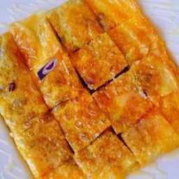 โรตีใส่ไข่+ลูกเกด