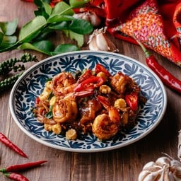 เส้นใหญ่คั่วแห้งขี้เมากุ้ง