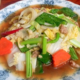 ข้าว ผัดผักรวมมิตรน้ำมันหอย