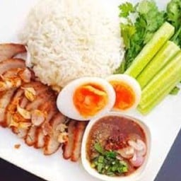 ต้นอ้อ ข้าวหมูทอด