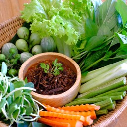 น้ำพริกกุ้งเสียบ Spicy Dried Shrimp Paste Dip 