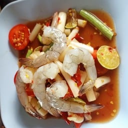 ตำไหลบัวปลาร้ากุ้งสด