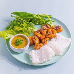 เมี่ยงปลากระพงทอด