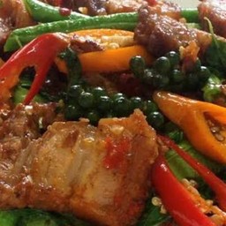 ผัดฉ่าหมู(ราดข้าว)