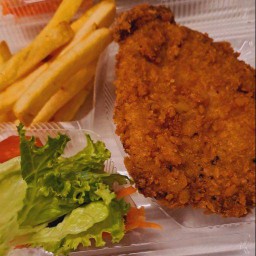 สเต๊กหมูชุบแป้งทอด