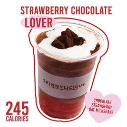 ช็อคโกแลต สตรอว์เบอร์รี่ โอ๊ตมิลค์เชค ( Chocolate Strawberry Oat Milkshake )