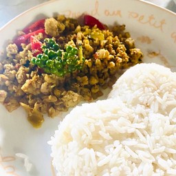 ข้าวคั่วกลิ้งปลาอินทรีย์