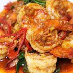 ข้าวผัดพริกเผากุ้ง